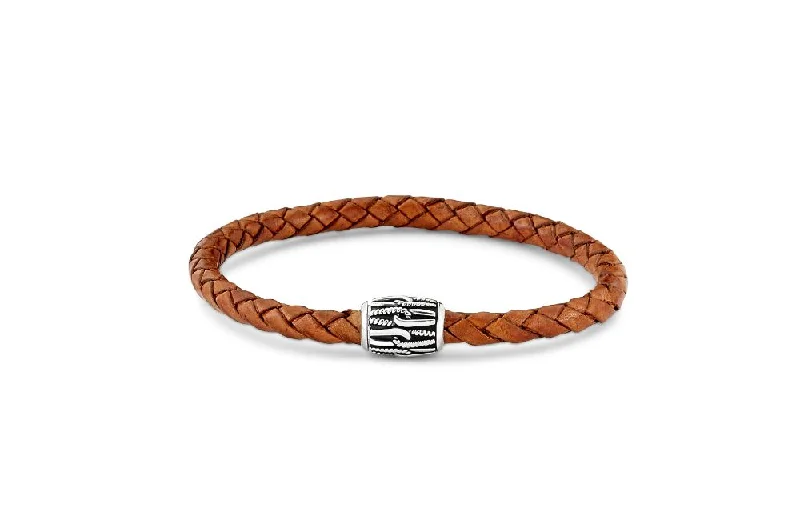 luxury crystal bangles for women-Otota Bracelet- Brown Leather