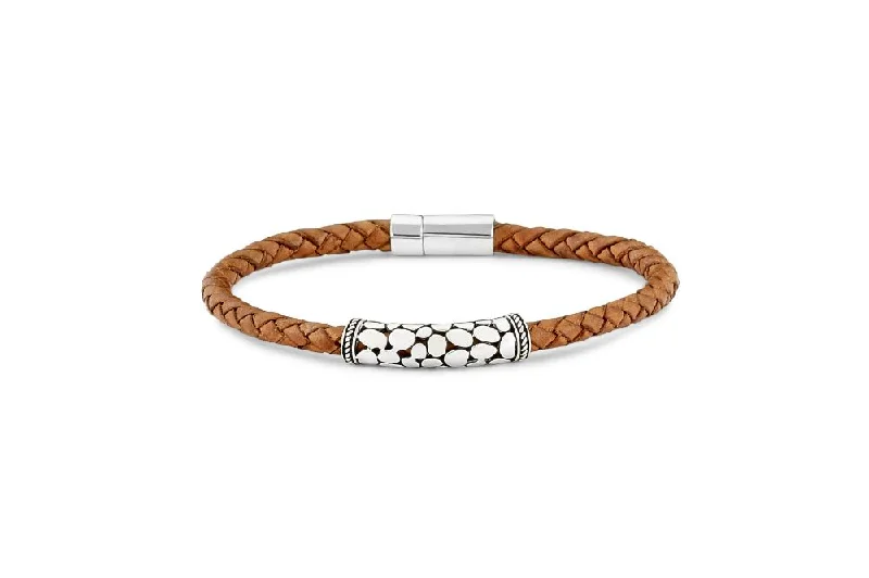 modern charm bangles for women-Api Bracelet- Brown Leather