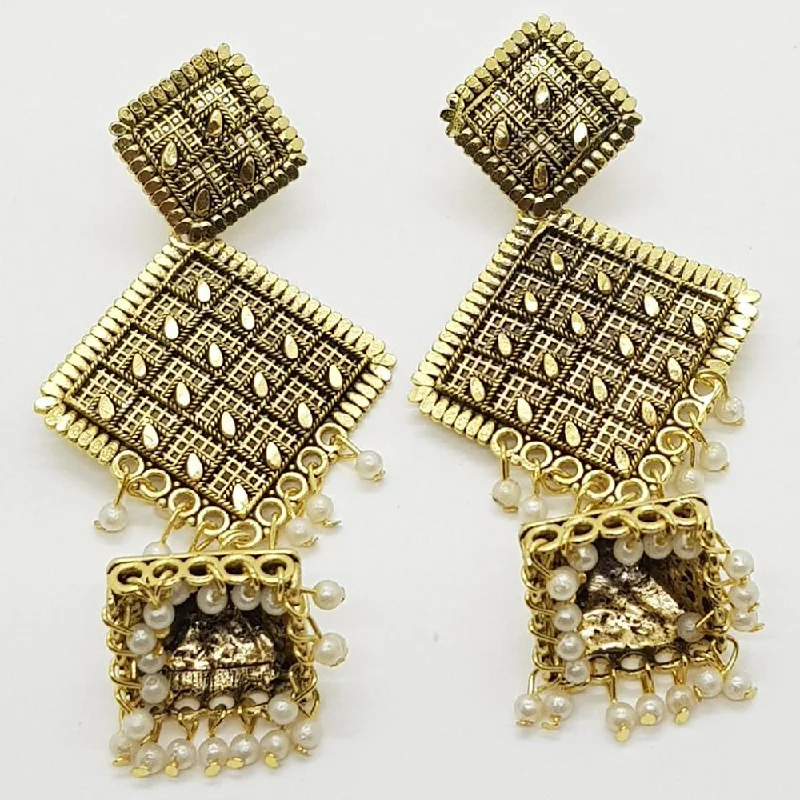 floral drop earrings for women-Raiyaraj Gold Plated Pack Of 3 Dangler Earrings -RREAR12