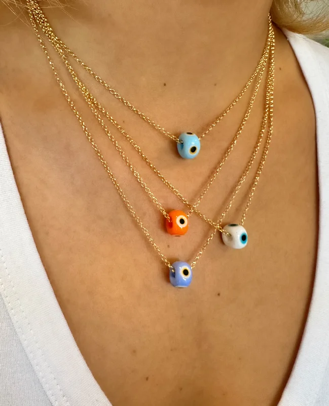 romantic necklaces for women-Mediterranean Eye Necklace