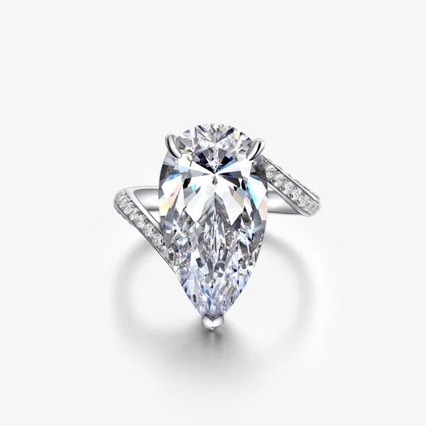 custom engagement rings-6.50 ct Pear-Cut Diamond Engagement Ring