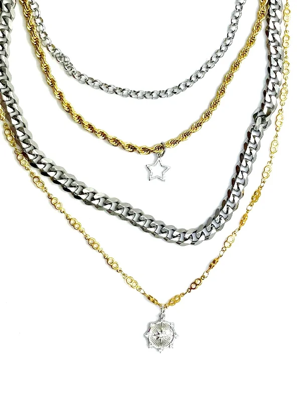 opal necklaces for women-Eternity Star Necklace Set