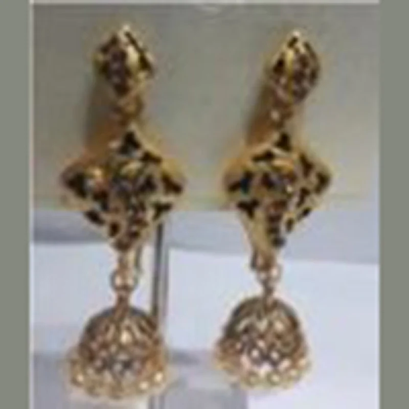 contemporary earrings for women-Infinity Jewels Gold Plated Jhumki Earrings