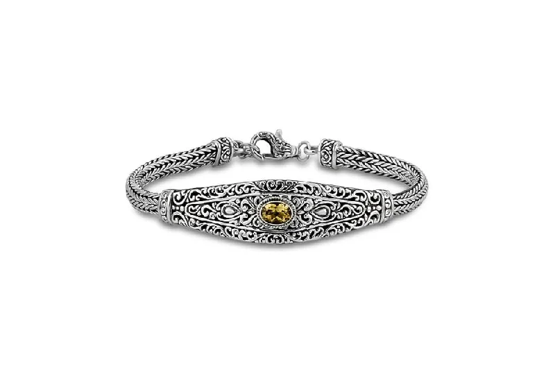 solid bangle bracelets for women-Argo Bracelet- Citrine