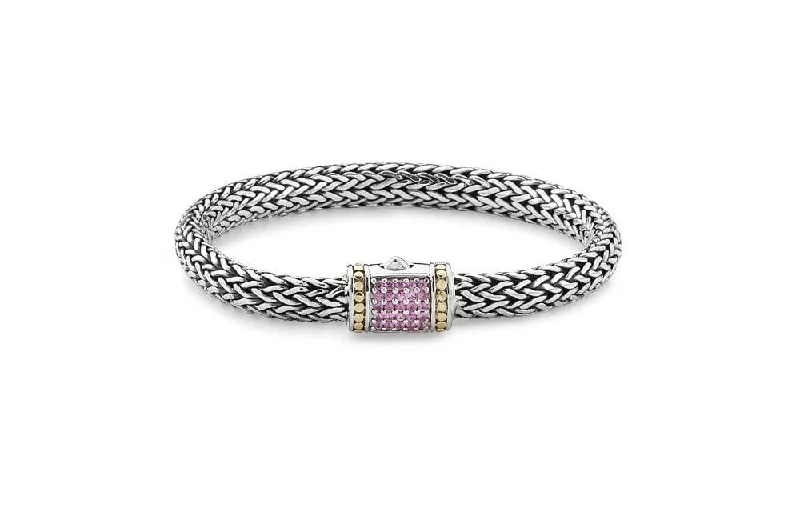 adjustable bangles for women-Kuta Bracelet 5x7MM- Pink Sapphire