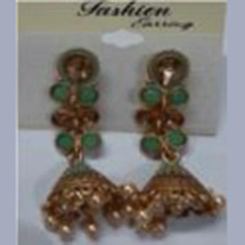 gold earrings for women-Infinity Jewels Gold Plated Dangler Earrings